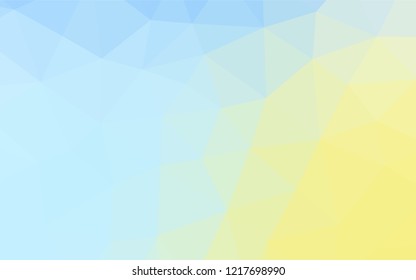 Light Blue, Yellow vector polygon abstract background. Creative geometric illustration in Origami style with gradient. Triangular pattern for your business design.