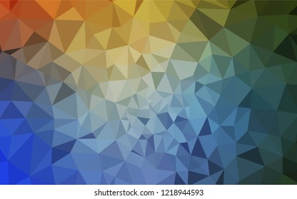 Light Blue, Yellow vector polygon abstract layout. A sample with polygonal shapes. Completely new template for your banner.