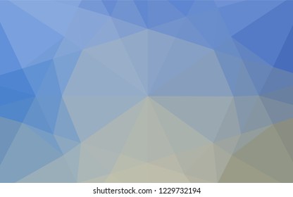 Light Blue, Yellow vector polygon abstract background. Triangular geometric sample with gradient.  Brand new design for your business.
