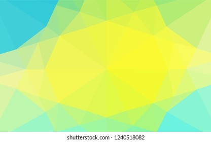 Light Blue, Yellow vector polygon abstract background. Creative illustration in halftone style with gradient. Brand new design for your business.