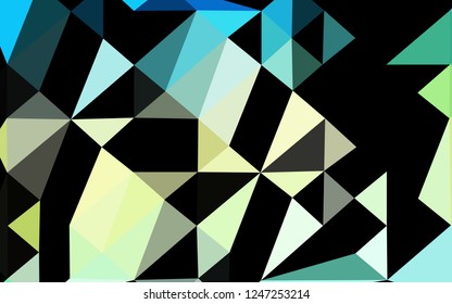 Light Blue, Yellow vector polygon abstract background. A completely new color illustration in a vague style. Elegant pattern for a brand book.