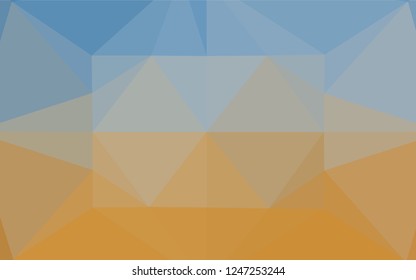 Light Blue, Yellow vector polygon abstract layout. A sample with polygonal shapes. The best triangular design for your business.