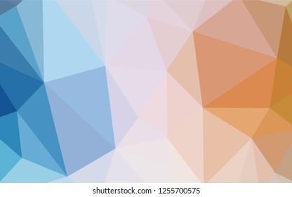 Light Blue, Yellow vector polygon abstract backdrop. A completely new color illustration in a polygonal style. A completely new design for your leaflet.
