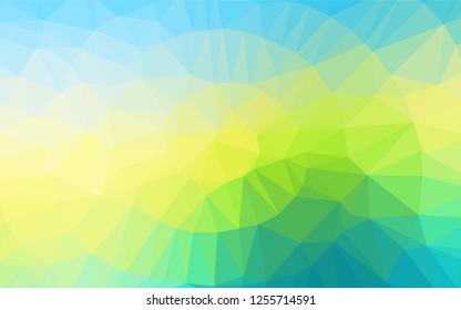 Light Blue, Yellow vector polygon abstract background. Modern geometrical abstract illustration with gradient. Triangular pattern for your business design.