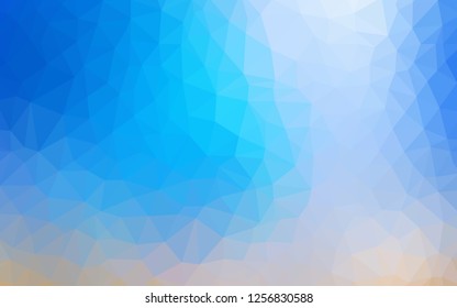 Light Blue, Yellow vector polygon abstract backdrop. Triangular geometric sample with gradient.  A new texture for your web site.