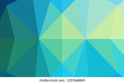 Light Blue, Yellow vector polygon abstract layout. Creative geometric illustration in Origami style with gradient. The template can be used as a background for cell phones.