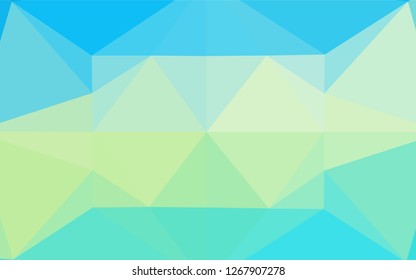 Light Blue, Yellow vector polygon abstract layout. Creative illustration in halftone style with gradient. A completely new design for your business.