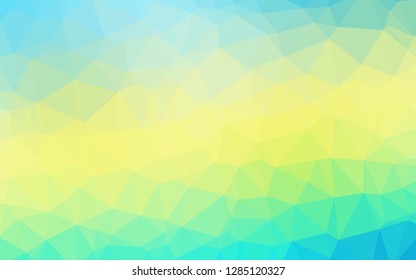 Light Blue, Yellow vector polygon abstract background. A completely new color illustration in a vague style. Brand new design for your business.