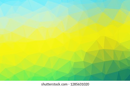 Light Blue, Yellow vector polygon abstract backdrop. Glitter abstract illustration with an elegant design. Template for a cell phone background.