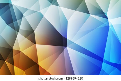 Light Blue, Yellow vector polygon abstract layout. Polygonal abstract illustration with gradient. A completely new design for your leaflet.