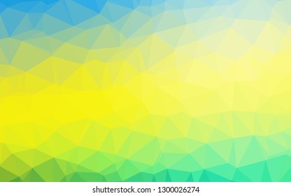 Light Blue, Yellow vector polygon abstract layout. Shining illustration, which consist of triangles. Elegant pattern for a brand book.