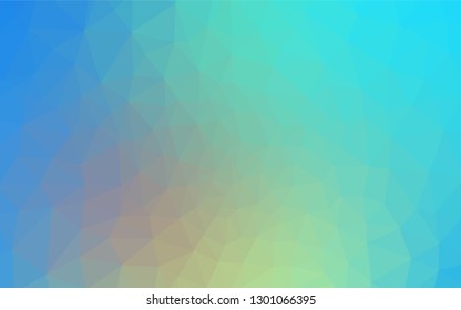 Light Blue, Yellow vector polygon abstract layout. Creative geometric illustration in Origami style with gradient. Completely new template for your banner.
