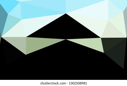 Light Blue, Yellow vector polygon abstract background. Modern geometrical abstract illustration with gradient. Completely new template for your business design.