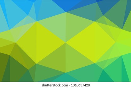 Light Blue, Yellow vector polygon abstract backdrop. An elegant bright illustration with gradient. A completely new design for your business.