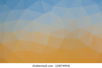 Light Blue, Yellow vector polygon abstract layout. Creative illustration in halftone style with gradient. Completely new design for your business.