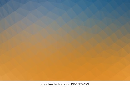 Light Blue, Yellow vector polygon abstract layout. An elegant bright illustration with gradient. Template for a cell phone background.