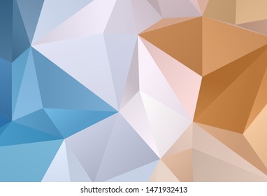 Light Blue, Yellow vector polygon abstract layout. Elegant bright polygonal illustration with gradient. Brand new style for your business design.