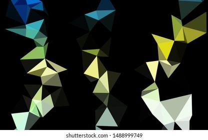 Light Blue, Yellow vector polygon abstract background. Colorful illustration in Origami style with gradient.  New texture for your design.