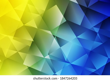 Light Blue, Yellow vector polygon abstract background. Colorful abstract illustration with triangles. Polygonal design for your web site.