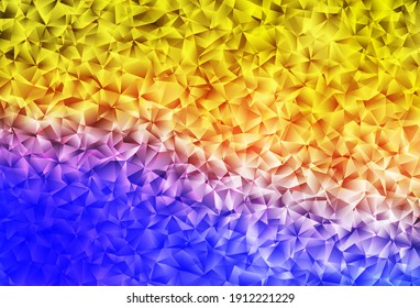 Diseño abstracto de polígono vectorial amarillo azul claro. Una ilustración de color completamente nueva en un estilo poligonal. Mejor diseño triangular para su negocio.