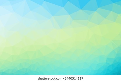 Light Blue, Yellow vector polygon abstract backdrop. Creative illustration in halftone style with gradient. Completely new template for your business design.