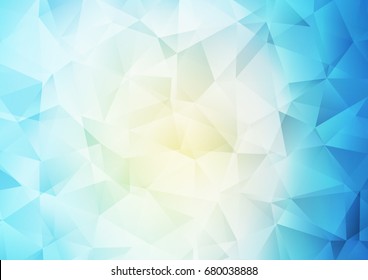 Light Blue, Yellow vector polygon abstract background. A completely new color illustration in a vague style. The elegant pattern can be used as part of a brand book.