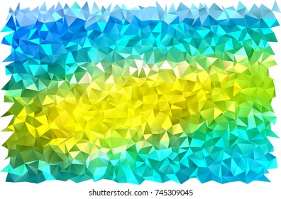 Light Blue, Yellow vector polygon abstract background. Triangular geometric sample with gradient.  Triangular pattern for your business design.