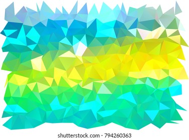 Light Blue, Yellow vector polygon abstract background. Modern geometrical abstract illustration with gradient. The polygonal design can be used for your web site.
