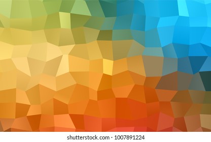 Light Blue, Yellow vector polygonal illustration consisting of rectangles. Rectangular design for your business. Creative geometric background in origami style with gradient.