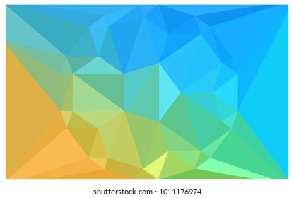 Light Blue, Yellow vector polygonal illustration, which consist of triangles with a gemstone in center. Triangular design of a huge diamond for your business. Creative geometric background of gems.
