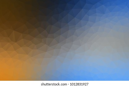 Light Blue, Yellow vector polygonal illustration, which consist of triangles. Triangular pattern for your business design. Geometric background in Origami style with gradient. 