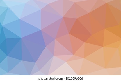 Light Blue, Yellow vector polygonal illustration, which consist of triangles. Triangular pattern for your business design. Geometric background in Origami style with gradient. 