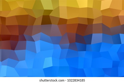 Light Blue, Yellow vector polygonal illustration consisting of rectangles. Rectangular design for your business. Creative geometric background in origami style with gradient.