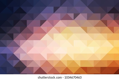 Light Blue, Yellow vector polygonal pattern. Triangular geometric sample with gradient.  The elegant pattern can be used as part of a brand book.
