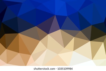 Light Blue, Yellow vector polygonal illustration, which consist of triangles. Triangular design for your business. Creative geometric background in Origami style with gradient