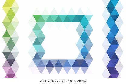 Light Blue, Yellow vector polygonal pattern. Glitter abstract illustration with an elegant design. The polygonal design can be used for your web site.