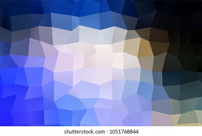 Light Blue, Yellow vector polygonal illustration consisting of rectangles. Rectangular design for your business. Creative geometric background in origami style with gradient.