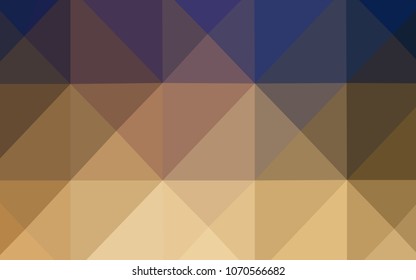 Light Blue, Yellow vector polygonal template. Modern geometrical abstract illustration with gradient. Triangular pattern for your business design.