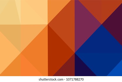Light Blue, Yellow vector polygonal template. Modern geometrical abstract illustration with gradient. The best triangular design for your business.