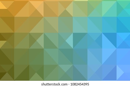 Light Blue, Yellow vector polygonal template. Creative illustration in halftone style with triangles. Brand new design for your business.