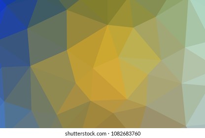 Light Blue, Yellow vector polygonal pattern. Colorful abstract illustration with triangles. Textured pattern for your backgrounds.