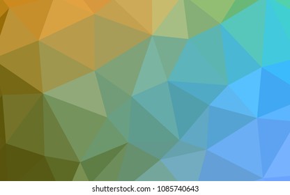 Light Blue, Yellow vector polygonal template. Polygonal abstract illustration with gradient. New template for your brand book.