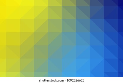 Light Blue, Yellow vector polygonal pattern. Shining polygonal illustration, which consist of triangles. Brand new design for your business.