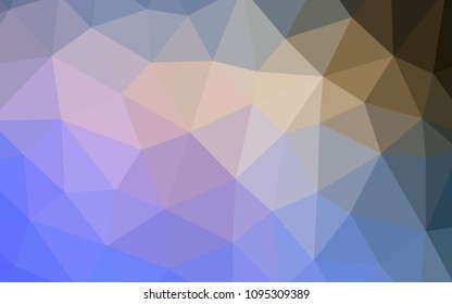 Light Blue, Yellow vector polygonal pattern. Triangular geometric sample with gradient.  Brand new style for your business design.
