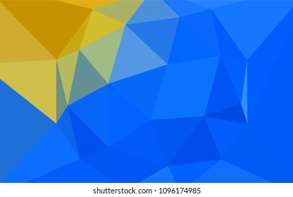 Light Blue, Yellow vector polygonal pattern. Glitter abstract illustration with an elegant triangles. Template for cell phone's backgrounds.