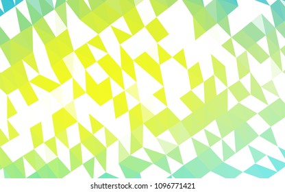 Light Blue, Yellow vector polygonal template. Creative illustration in halftone style with gradient. A new texture for your design.
