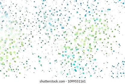 Light Blue, Yellow vector polygonal illustration, which consist of rectangles. Rectangular pattern for your business design. Geometric background in Origami style with gradient. 