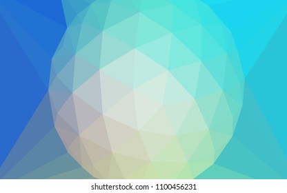 Light Blue, Yellow vector polygonal template with a diamond. Polygonal illustration, which consists of triangles. New template for your brand book.