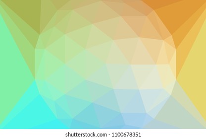 Light Blue, Yellow vector polygonal pattern with a diamond. Elegant polygonal illustration with gradient. Template for cell phone's backgrounds.