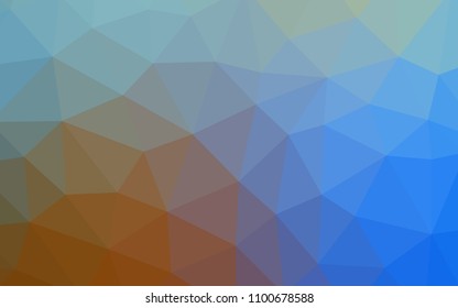 Light Blue, Yellow vector polygonal template. Colorful abstract illustration with triangles. Pattern for a brand book's backdrop.